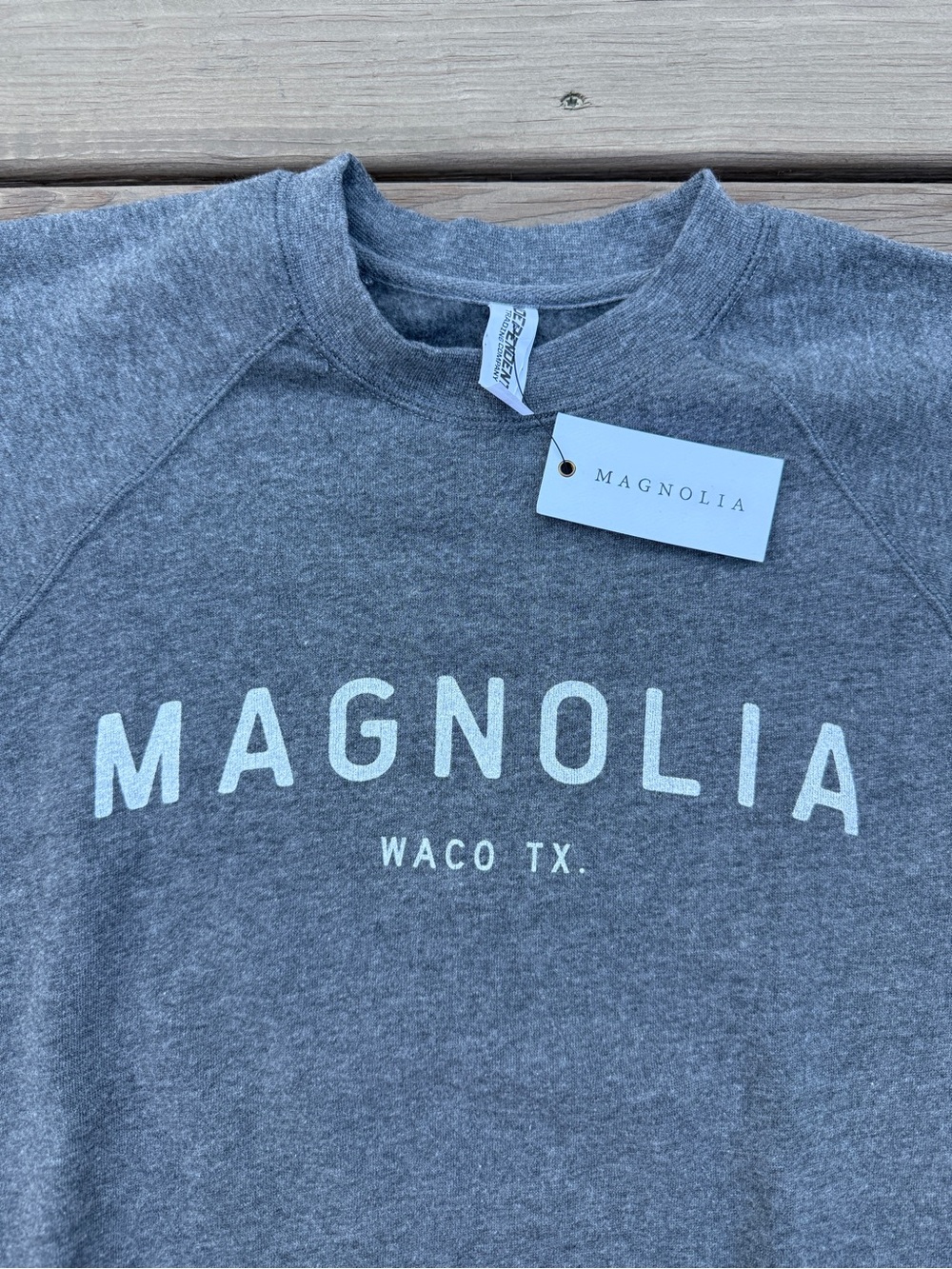 Magnolia Waco TX Gray Crewneck Sweatshirt - Picture 2 of 11